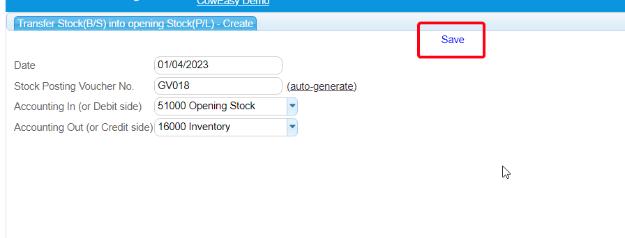 將期末庫存(損益表) 轉入 庫存(資產負債表) 2 將期末庫存(損益表) 轉入 庫存(資產負債表) 2
